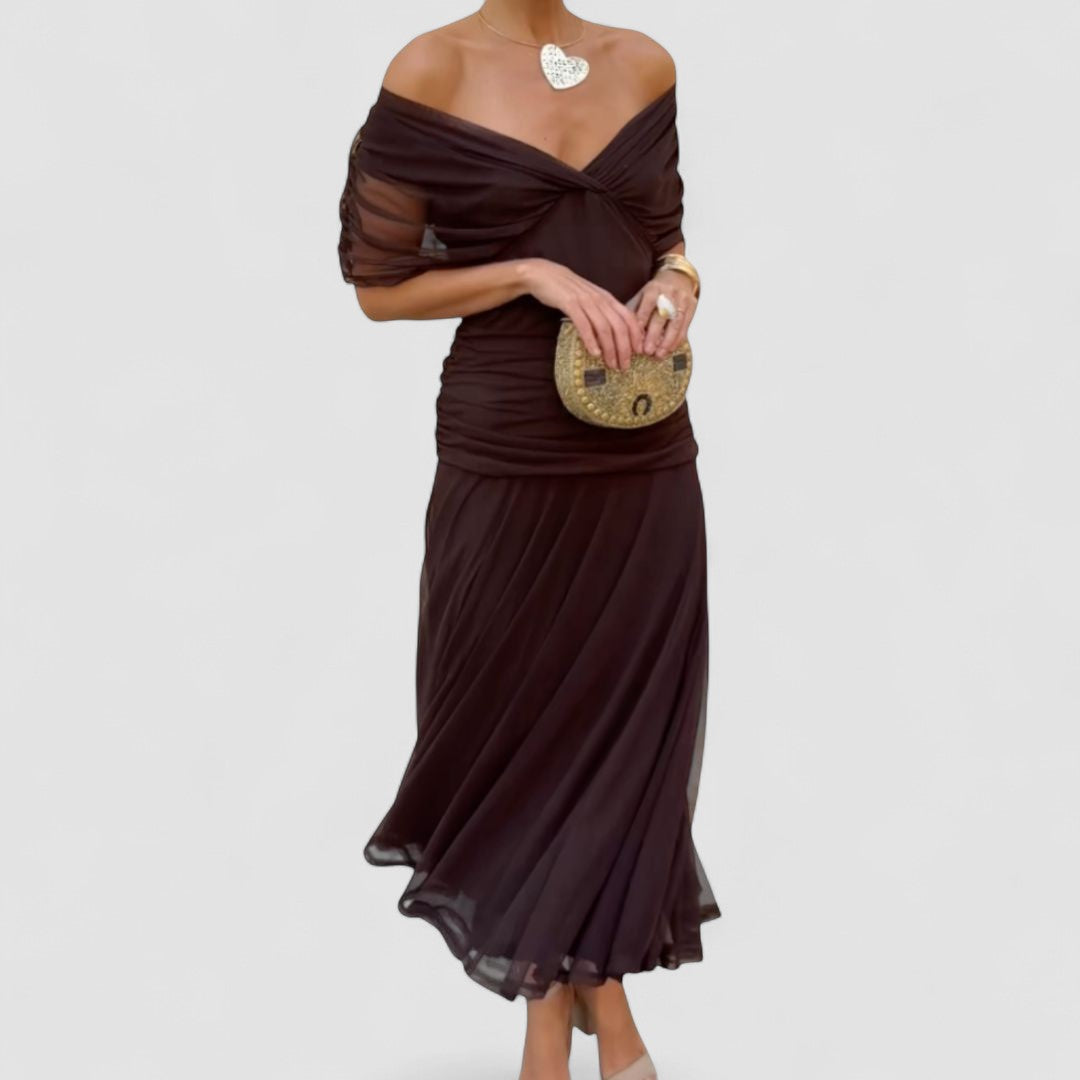 Luana – Elegantna haljina s V-izrezom