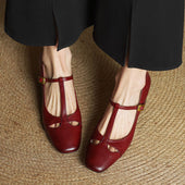 Odete | Sapatos de Salto Clássicos com Tira em T