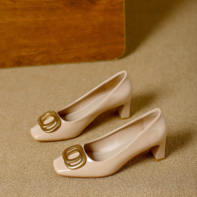 Natália | Sapatos Elegantes de Salto Largo