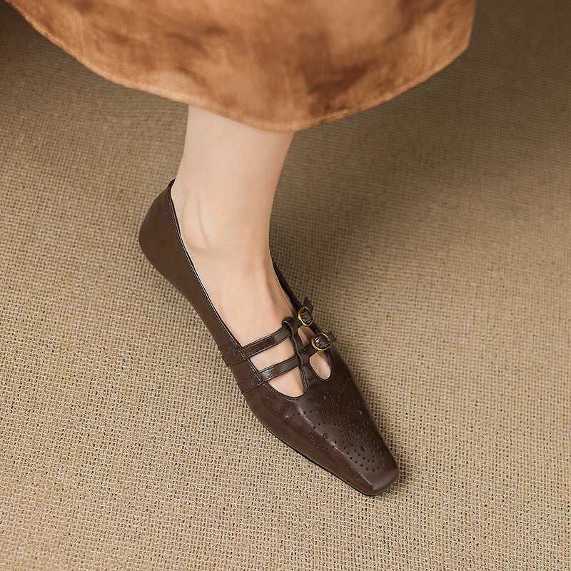 Eduarda | Mules Brogue com Tira Dupla