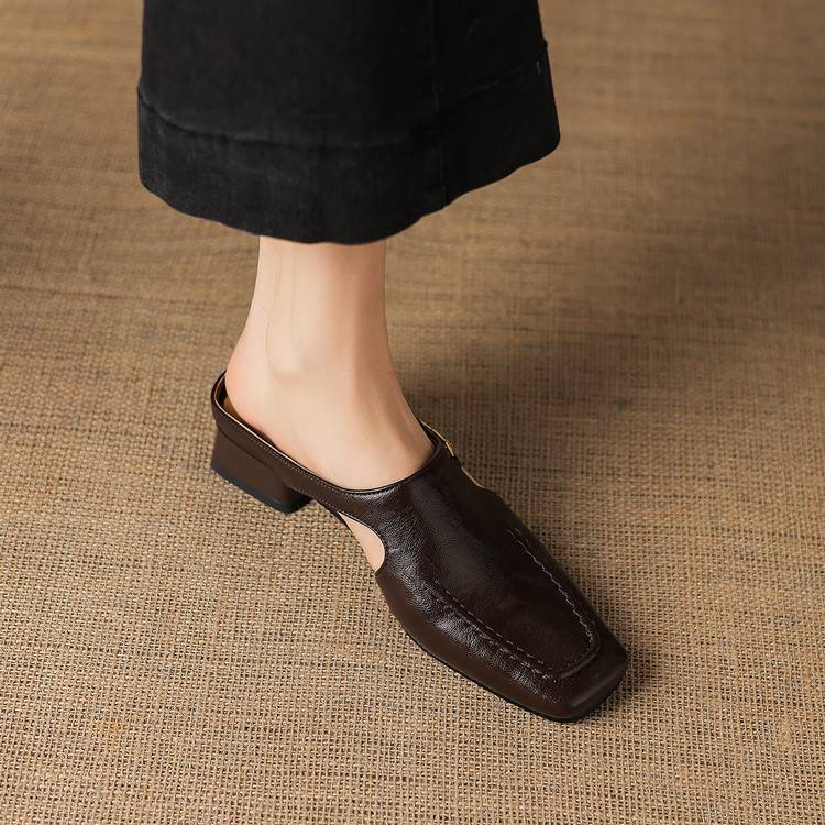 Simone | Mules Slingback com Biqueira Quadrada