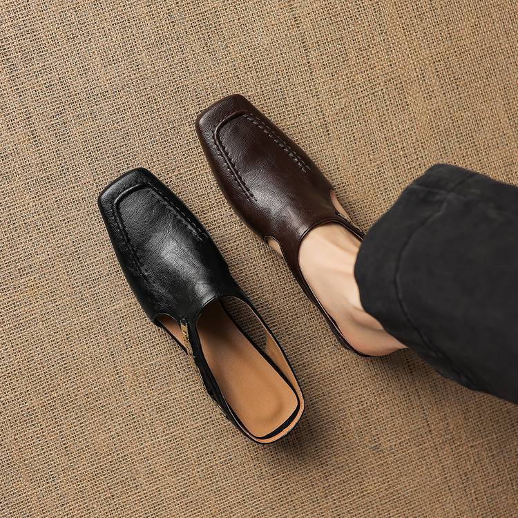 Simone | Mules Slingback com Biqueira Quadrada