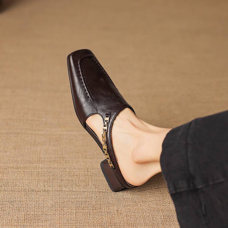 Simone | Mules Slingback com Biqueira Quadrada
