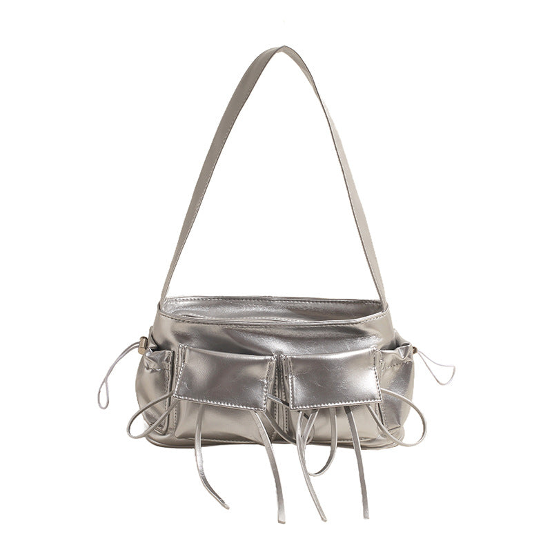 Lakovaná hladká crossbody kabelka