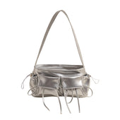 Lakovaná hladká crossbody kabelka