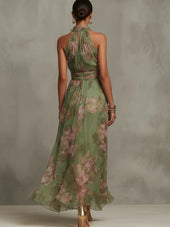 Ana - Vestido maxi plissado