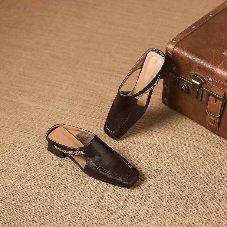 Simone | Mules Slingback com Biqueira Quadrada