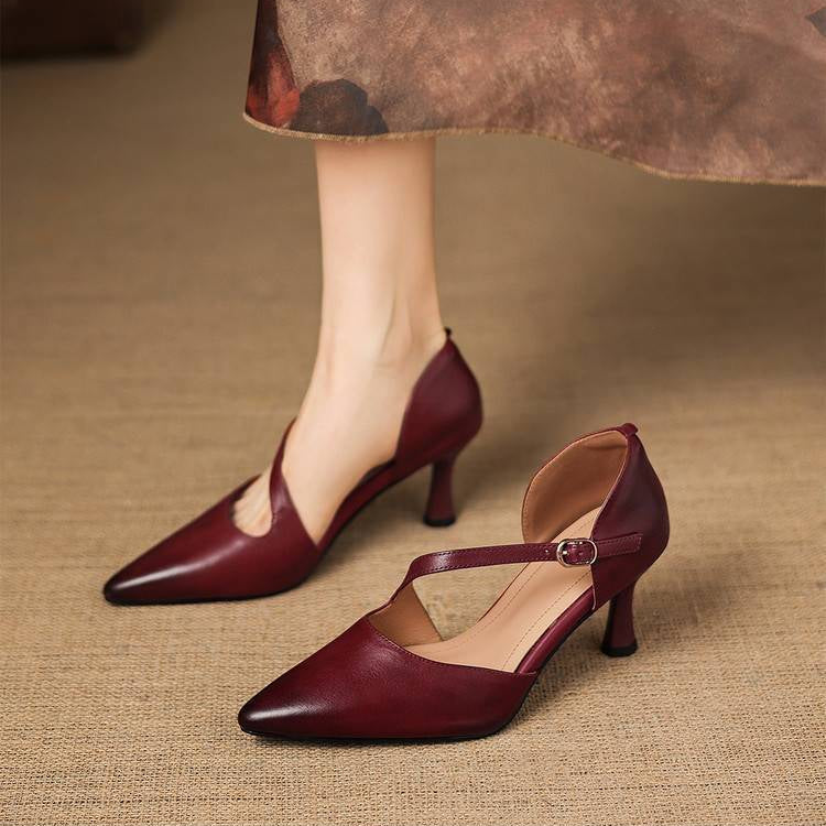 Micaela | Sapatos de Salto Elegantes com Tiras Cruzadas