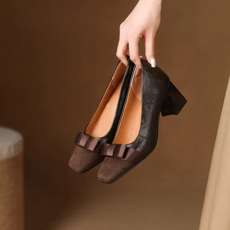 Rafaela | Sapatos de Salto Largo com Laço