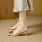 Natália | Sapatos Elegantes de Salto Largo