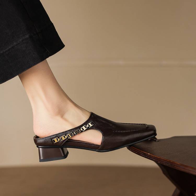 Simone | Mules Slingback com Biqueira Quadrada