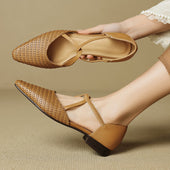 Carlota | Sapatos de Salto Entrançados com Tira em T
