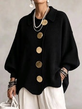 Victoire | Cardigan Oversize com Botões Dourados