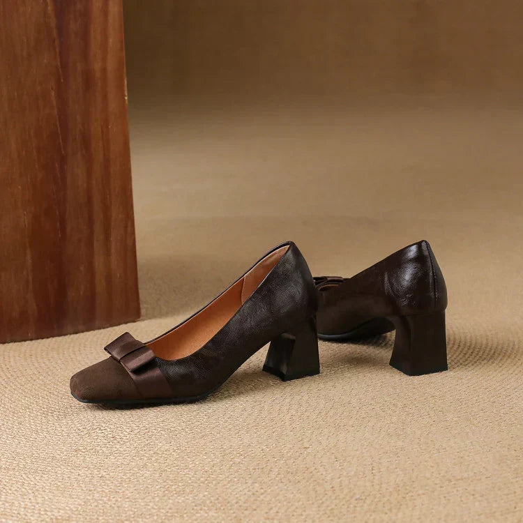 Rafaela | Sapatos de Salto Largo com Laço