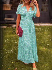 Élina – Vestido longo fluido com flores