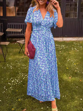 Élina – Vestido longo fluido com flores