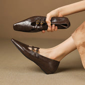 Eduarda | Mules Brogue com Tira Dupla