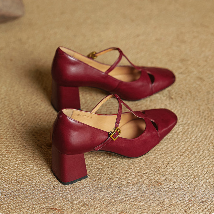 Odete | Sapatos de Salto Clássicos com Tira em T