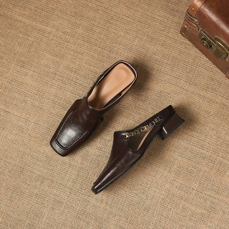Simone | Mules Slingback com Biqueira Quadrada