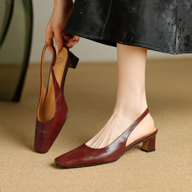 Juliana | Sapatos de Salto Slingback Elegantes