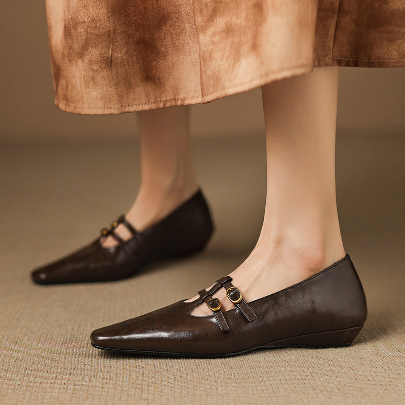 Eduarda | Mules Brogue com Tira Dupla