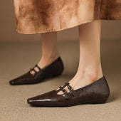 Eduarda | Mules Brogue com Tira Dupla