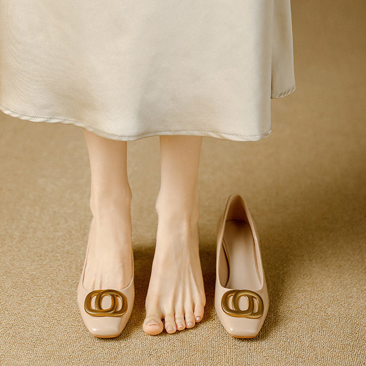 Natália | Sapatos Elegantes de Salto Largo