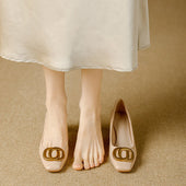 Natália | Sapatos Elegantes de Salto Largo