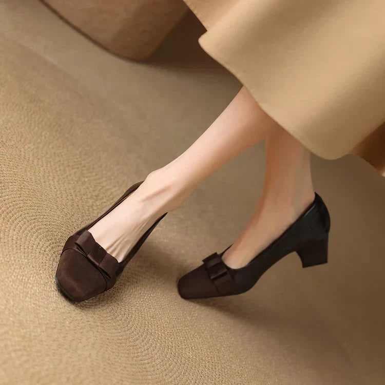 Rafaela | Sapatos de Salto Largo com Laço