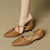Carlota | Sapatos de Salto Entrançados com Tira em T