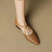 Carlota | Sapatos de Salto Entrançados com Tira em T