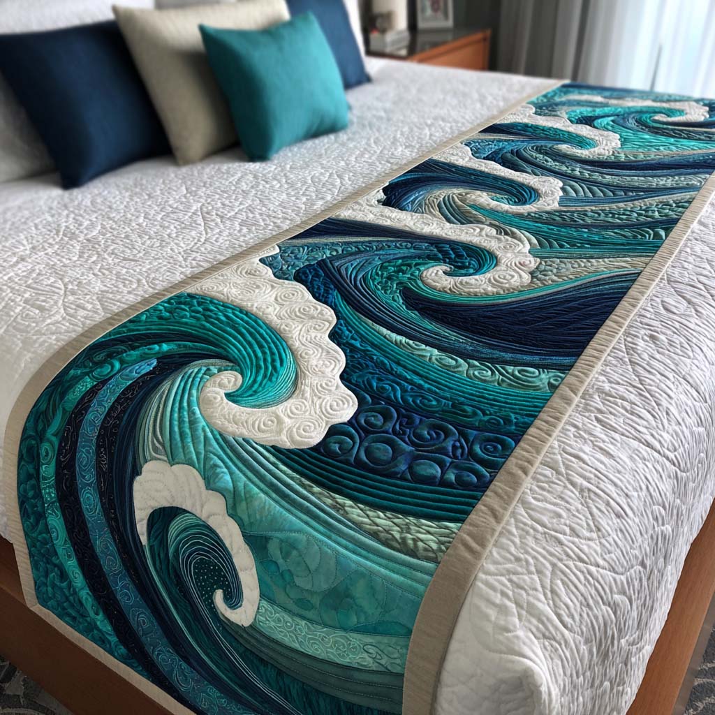 Corredor de Cama Ondas do Oceano