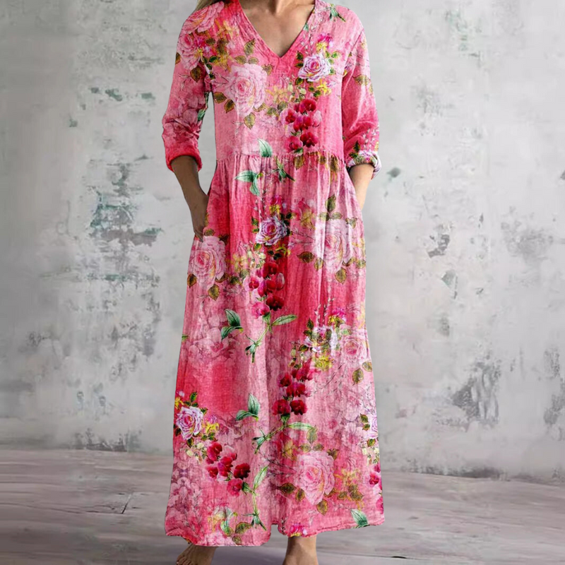 Vânia - Vestido Floral de Verão