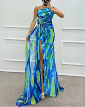 Nicole | Vestido de Gala Drapeado de Um Ombro