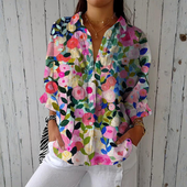Sílvia - Blusa Floral Pintada à Mão