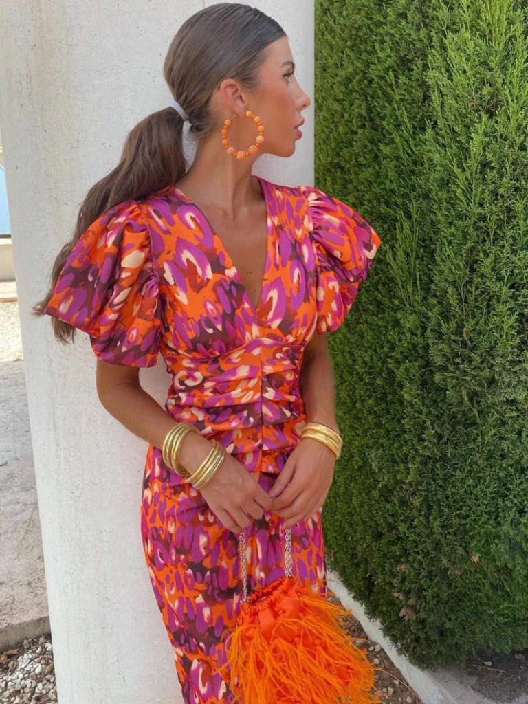 Lília | Vestido Midi Plissado