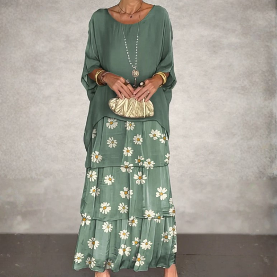 Lara – Vestido longo fluido elegante