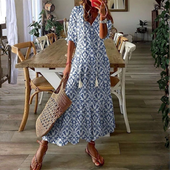 Luna - Vestido Midi de Estilo Boho Sem Esforço