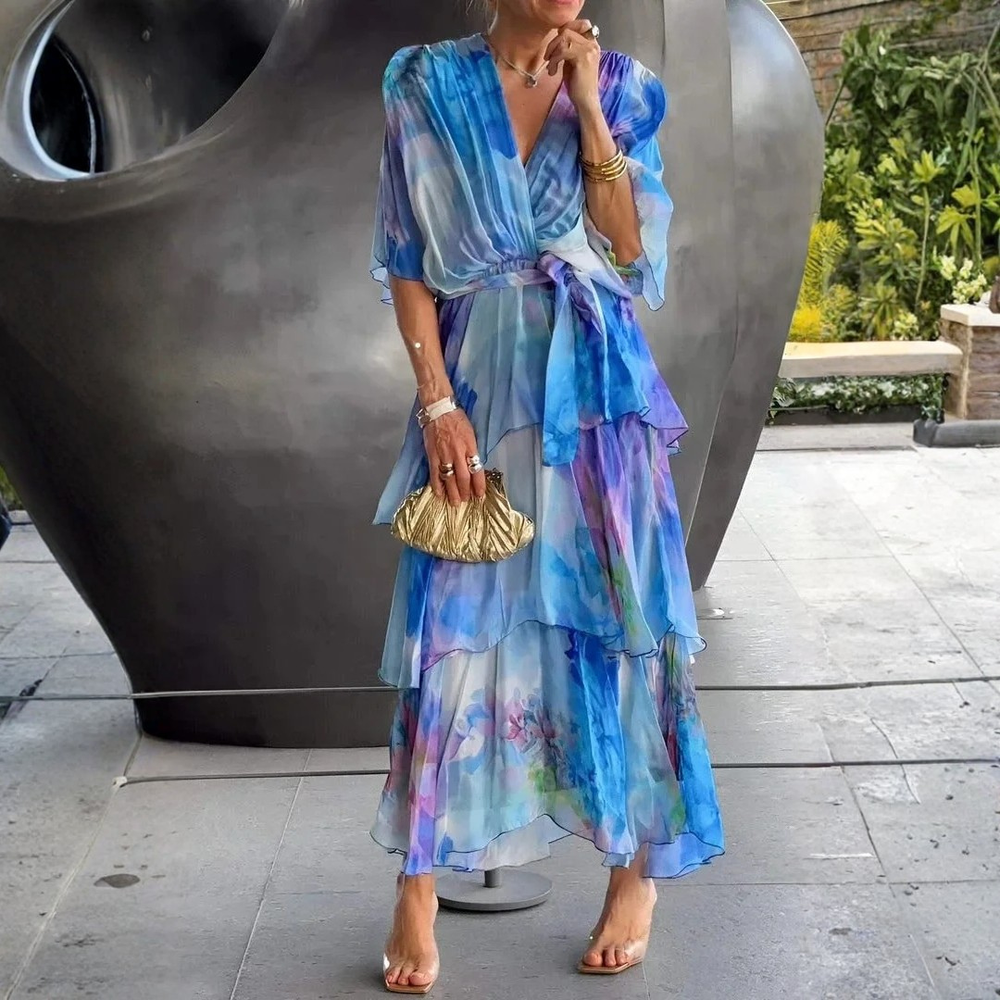 Carla – Vestido elegante em chiffon