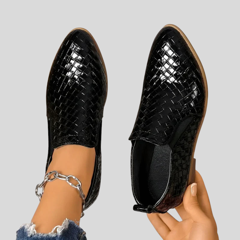 Leonor | Botins Entrançados com Salto Bloco