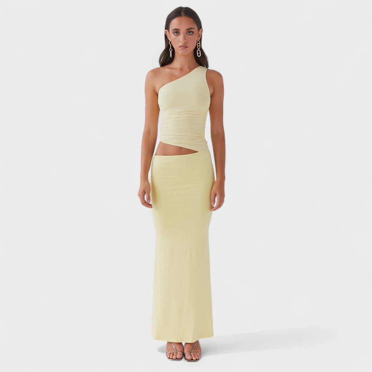 Serenela - Vestido maxi assimétrico