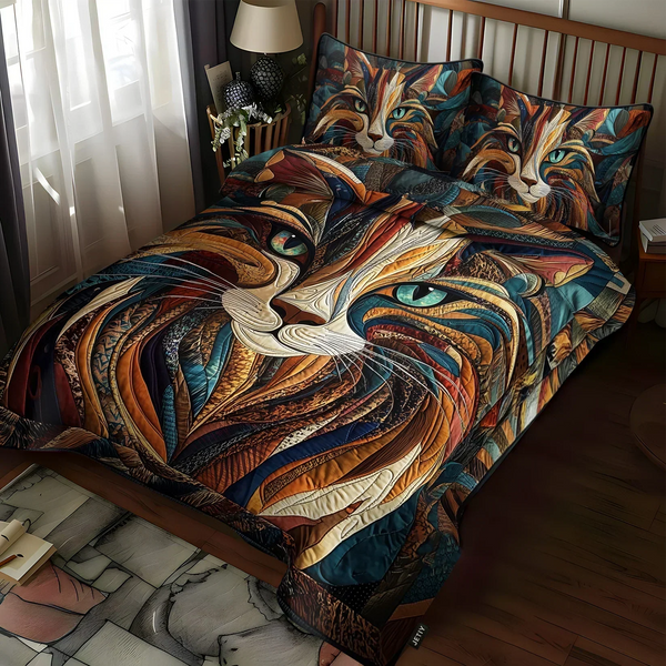 Conjunto de Cama 3 Peças Ronrons e Manchas