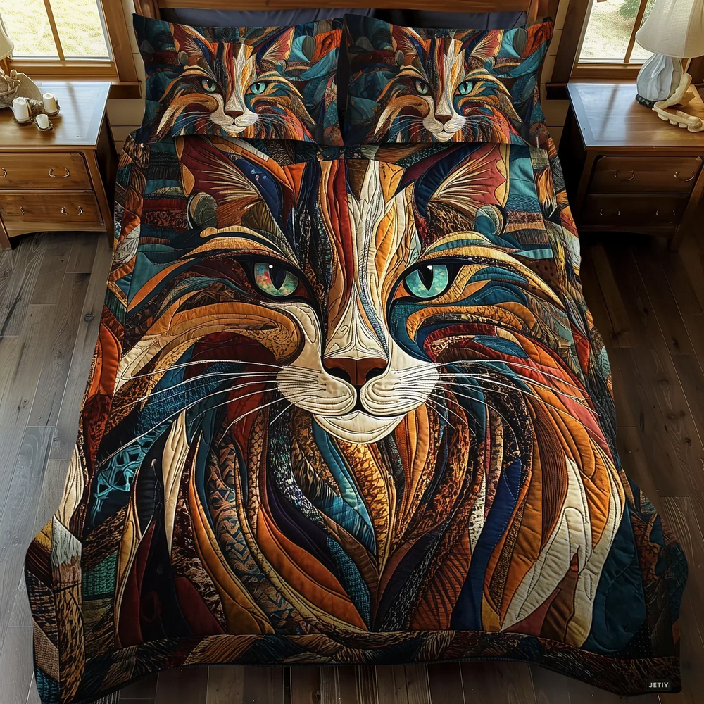 Conjunto de Cama 3 Peças Ronrons e Manchas