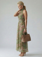 Aurélia | Vestido Comprido Franzido com Decote Halter