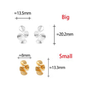 Sterlingsilber 18K Gold Blumen Stecker Ohrringe