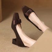 Rafaela | Sapatos de Salto Largo com Laço