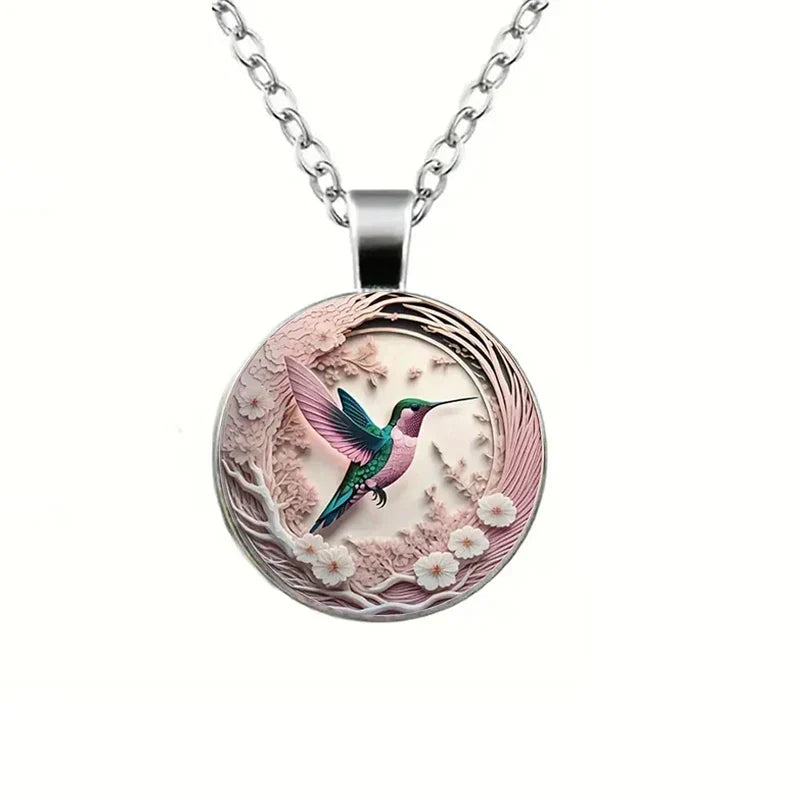 Ana | Colar ou Brincos Colibri em Vidro