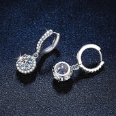 Sterlingsilber 1 Karat Moissanit Ohrringe