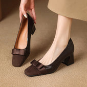 Rafaela | Sapatos de Salto Largo com Laço