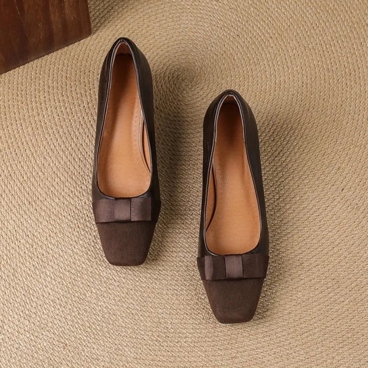 Rafaela | Sapatos de Salto Largo com Laço